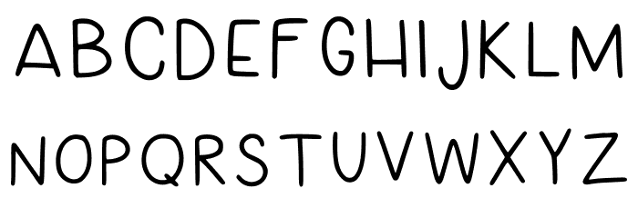 Lazy Student Regular フォント 大文字