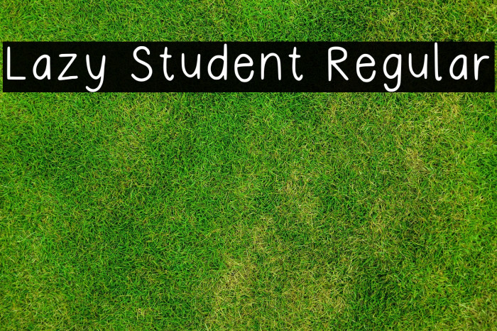 Lazy Student Regular Example 1
