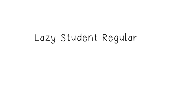 Lazy Student Regular Logo