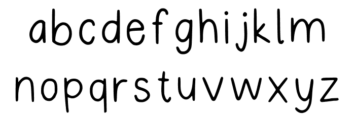 Lazy Student Regular フォント 小文字