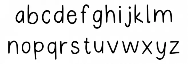 Lazy Student Regular Font LOWERCASE