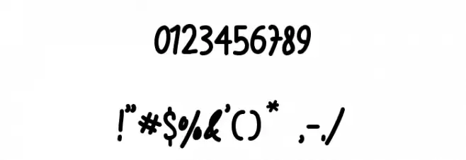 Lazy moon Font OTHER CHARS