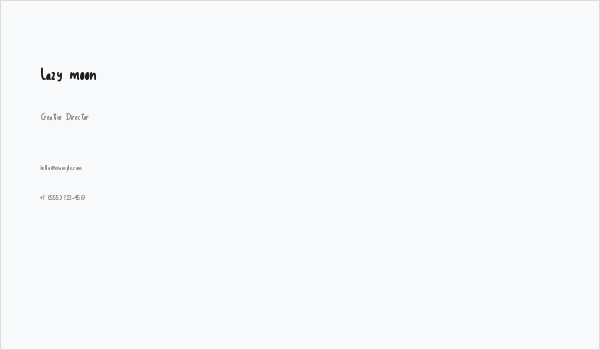 Lazy moon Business Card