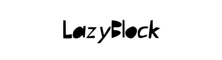 LazyBlock  font caratteri gratis