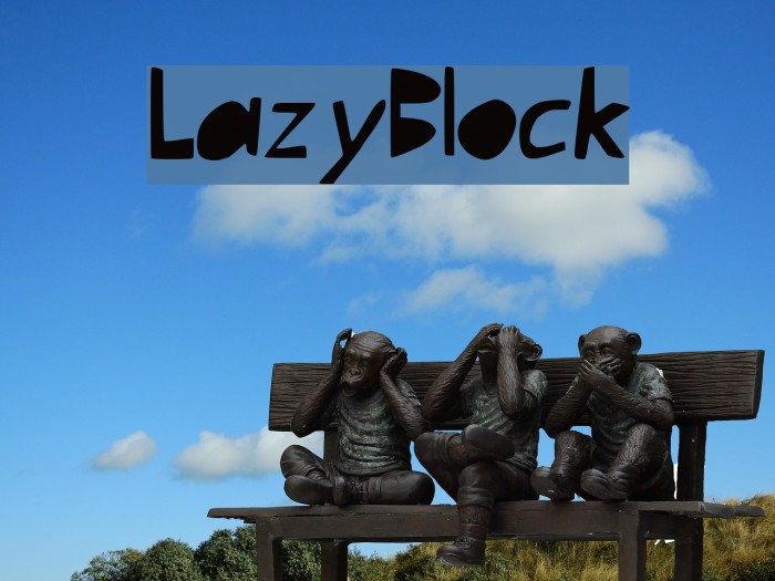 LazyBlock Font examples