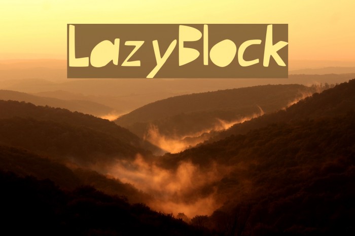 LazyBlock Font examples