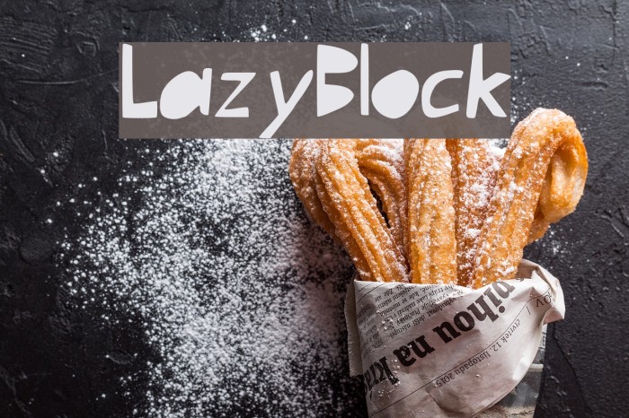 LazyBlock Font examples