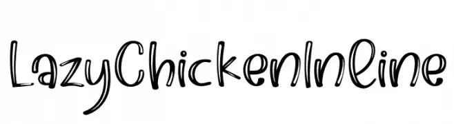 LazyChickenInline  Frei Schriftart Herunterladen