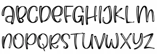 LazyChickenInline Schriftart Groß