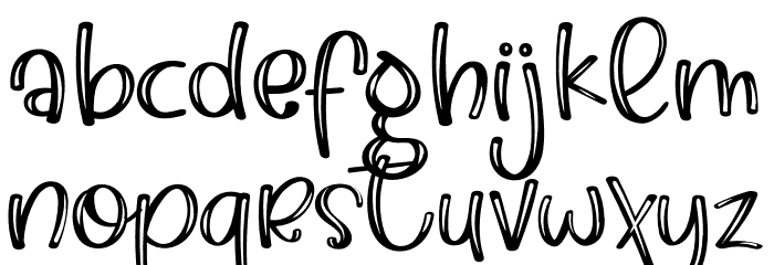 LazyChickenInline Font LOWERCASE