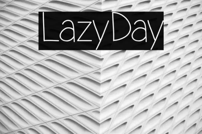 LazyDay Font examples
