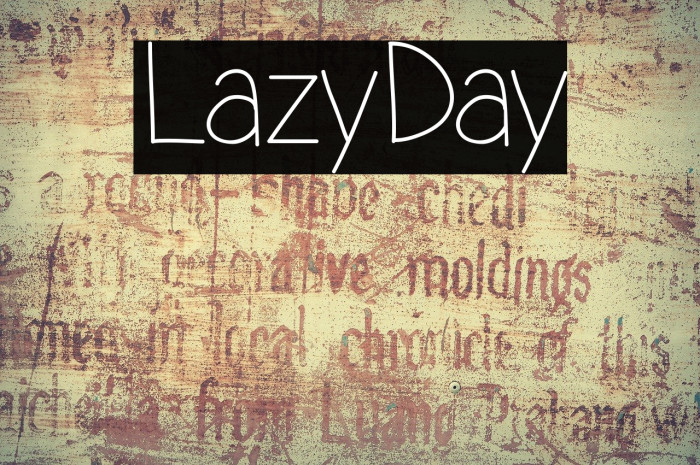 LazyDay Font examples