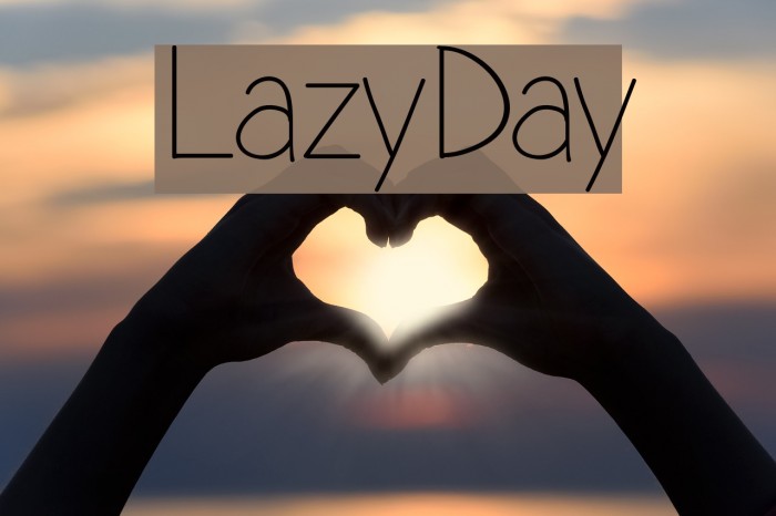 LazyDay Font examples