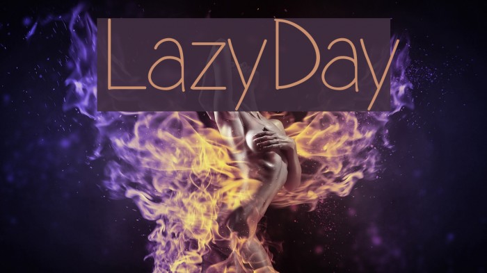 LazyDay Font examples