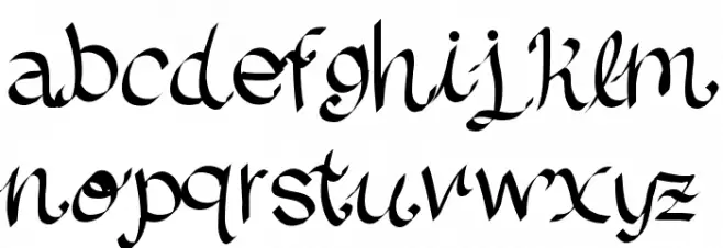 LazyDog Font LOWERCASE