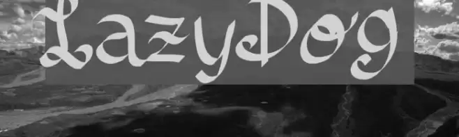 LazyDog Font examples