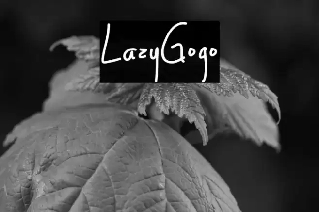 LazyGogo Font examples