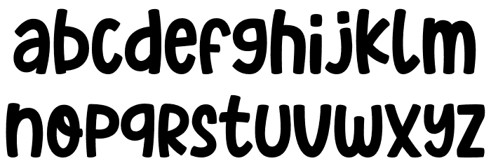 LazyMeow-Regular Schriftart Kleinbuchstaben