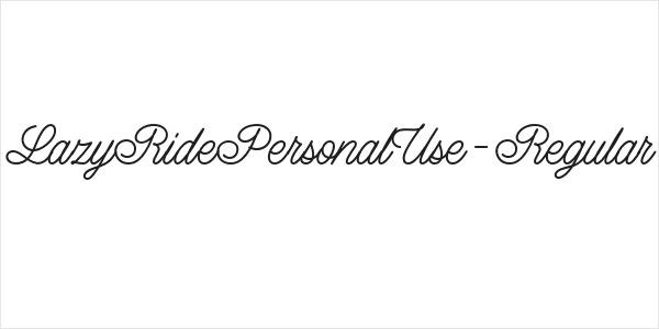 LazyRidePersonalUse-Regular Logo