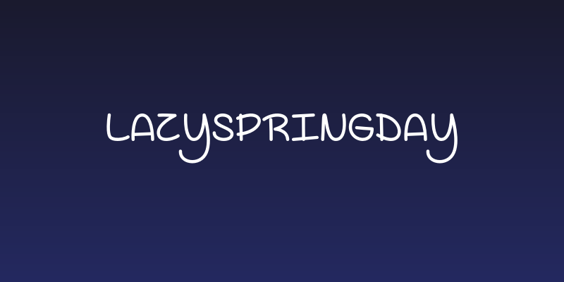 LazySpringDay Social Header