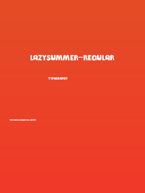 LazySummer-Regular Poster