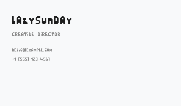 LazySunday Business Card