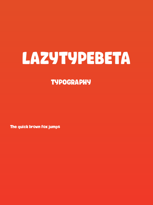 LazyTypebeta Poster