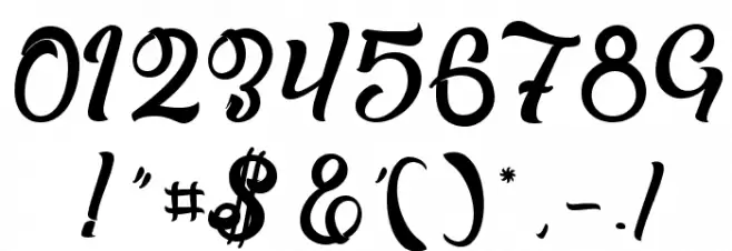 la Chatte à Maman Font OTHER CHARS