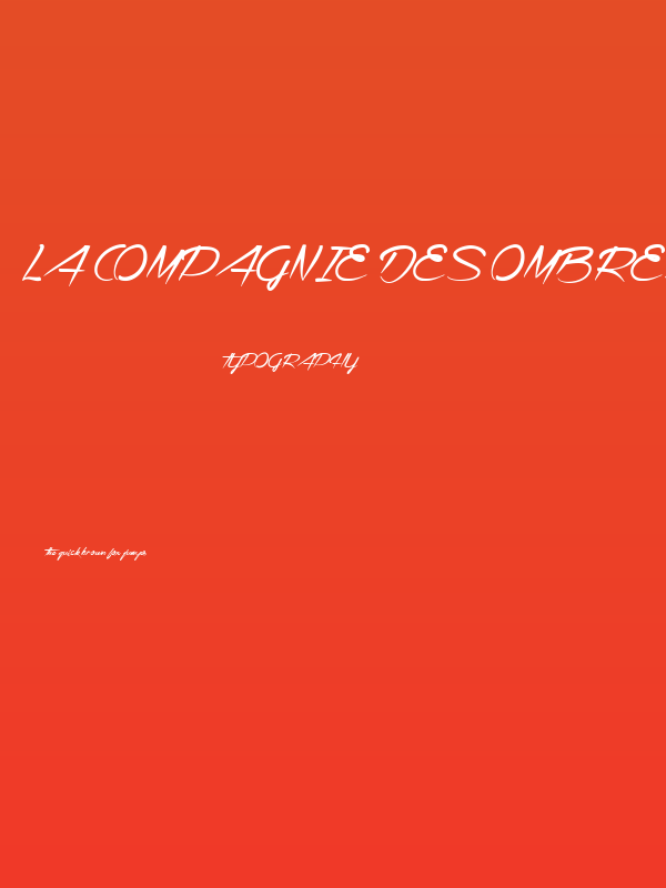 la Compagnie des Ombres Poster