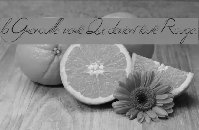 la Grenouille verte Qui devient toute Rouge... Schriftart examples