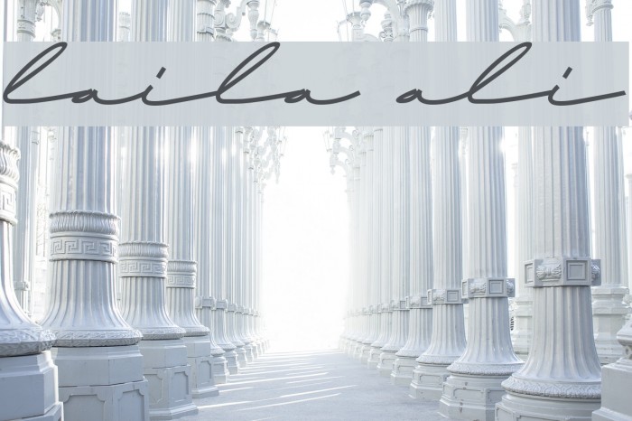 laila ali Font examples