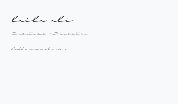 laila ali Business Card