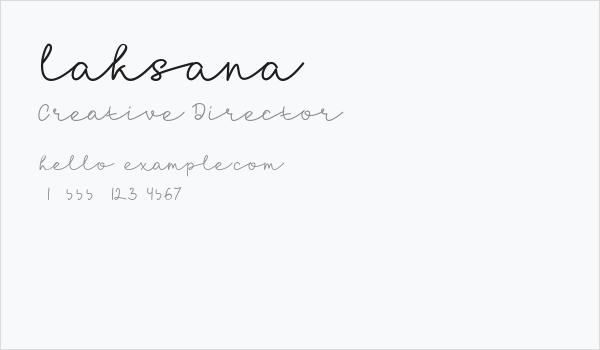 laksana Business Card