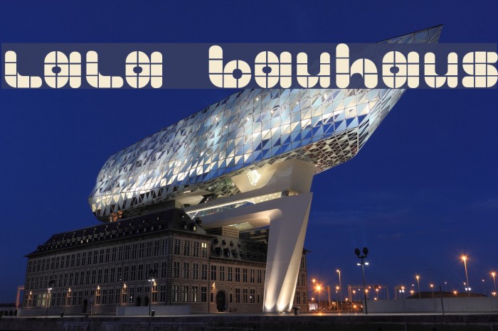 lala bauhaus Font examples