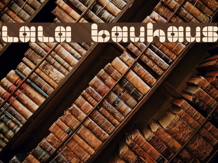 lala bauhaus Font examples