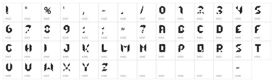 lalekHexQ Character Map