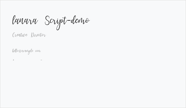 lanara Script-demo Business Card