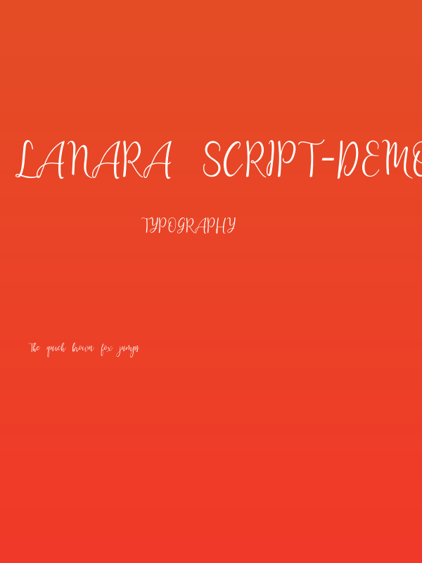 lanara Script-demo Poster