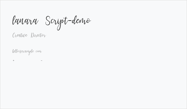 lanara Script-demo Business Card