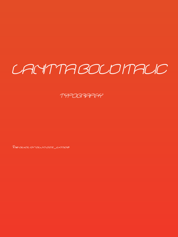 lanitta Bold Italic Poster