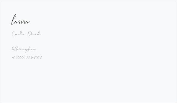 larisa Business Card