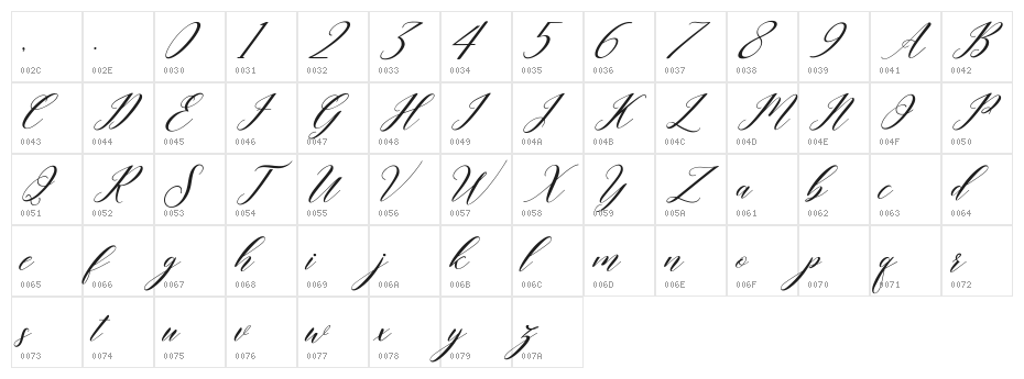 lastnight Character Map