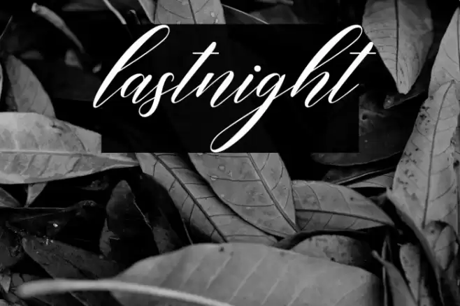 lastnight Font examples
