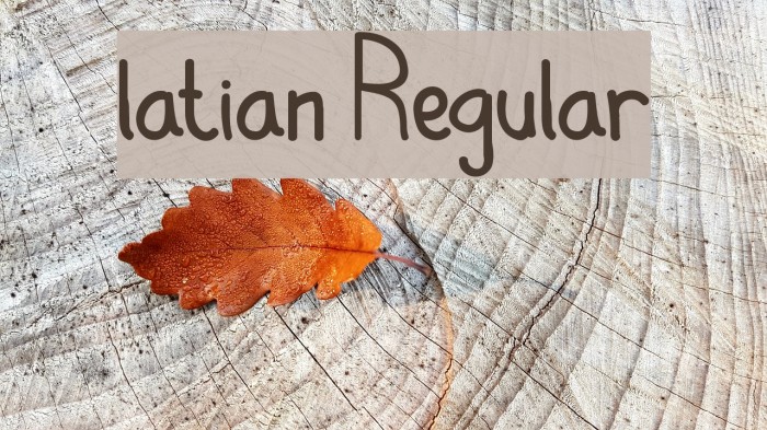 latian Regular Font examples