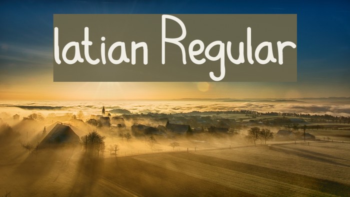 latian Regular Font examples