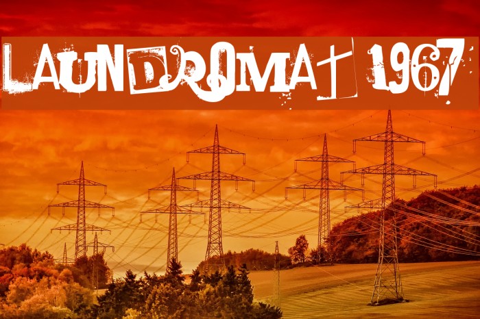 laundromat 1967 Font examples