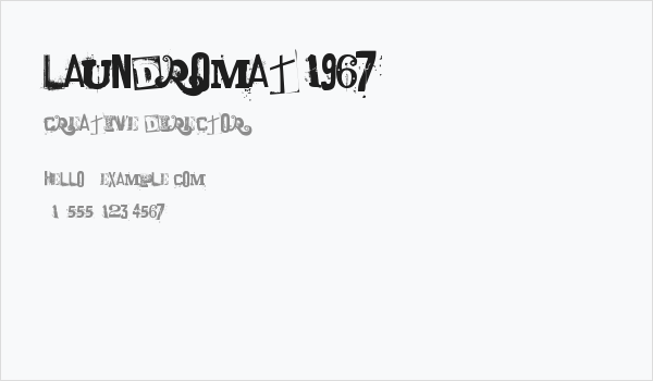 laundromat 1967 Business Card