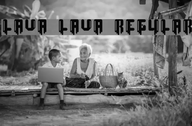 lava lava Regular Font examples