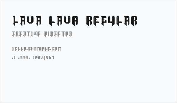 lava lava Regular Business Card