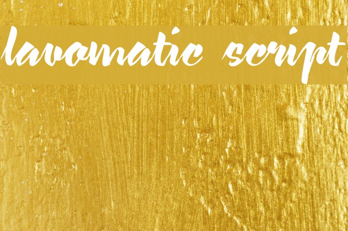 lavomatic script Font examples